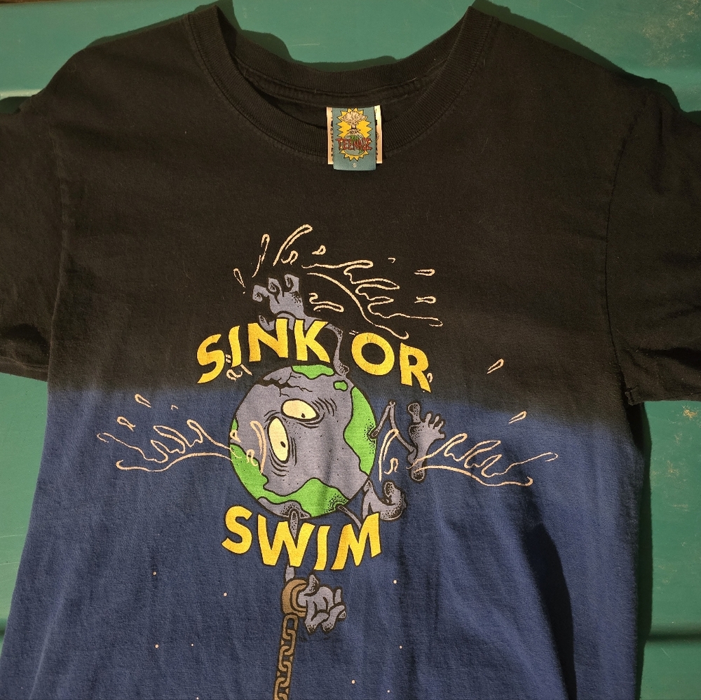 Vintage Teenage Graphic Tee"Sink or Swim Graphic Tee - Black and Blue